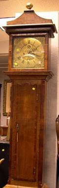 David Rittenhouse Inlaid Oak Tall Case Clock