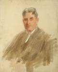 Emil Fuchs American 18661929 Unfinished Portrait Sketch