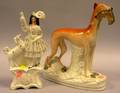 Staffordshire Hound and a Figural Group