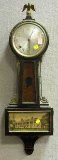 Sessions Mahogany George Washington Banjo Wall Timepiece