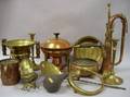 Eleven Assorted Brass and Copper Articles