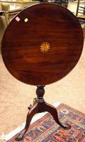 Chippendalestyle Inlaid Carved Mahogany Dish Tilttop Candlestand