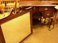 Queen Anne Style Maple Dressing Table and a Chippendalestyle Carved Mahogany Mirror