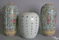 Pair of export porcelain covered jars