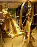 Wooden Flax Wheel and a Wooden Wool Wheel