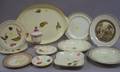 Twelve Pieces of Handpainted English Creamware
