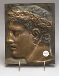 Classical Revival Patinated Metal Plaque