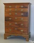 Pennsylvania Queen Anne walnut semitall chest ca 1760