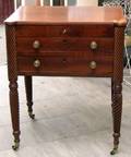 Federal Mahogany and Mahogany Veneer TwoDrawer Work Table