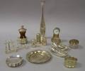 Twentyone Assorted Sterling and Silver Plated Table Items