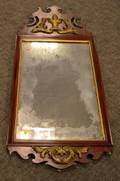 Georgianstyle Parcelgilt and Walnut Mirror