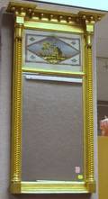 Federal Gilt Gesso Tabernacle Mirror with ReversePainted Tablet
