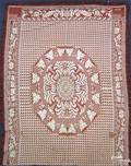 Pennsylvania red and white jacquard coverlet