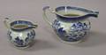 Two Chinese Export Porcelain Canton Blue and White Creamers