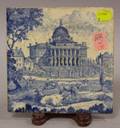 Minton Blue and White Massachusetts State House Transfer Decorated Ceramic Tile