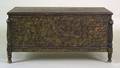 New York painted pine blanket chest 19th c