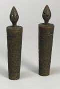 Pair of Cast Bronze Scroll Ends