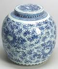 Blue and White Ginger Jar and Cover