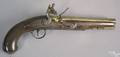 English brass barrel flintlock pistol ca 1800