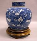Chinese Blue and White Hawthorne Pattern Porcelain Jar