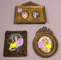 Four Cast Giltmetal Framed Portrait Miniatures