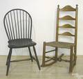 Pennsylvania bowback windsor side chair ca 1820