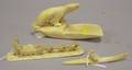 Three Eskimo Carved Ivory Figures