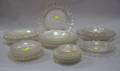 Twentyone Pieces of Assorted Sandwich Colorless Lacy Glass