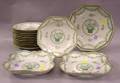 Fifteen Pieces of Chinese Export Porcelain Green Decorated Tableware