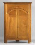Western Pennsylvania Federal walnut corner cupboard ca 1810