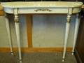 Louis XVI Style Marbletop Parcelgilt and Painted Carved Wood Console Table