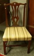 Country Chippendale Chestnut Side Chair