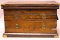 Small Brass Bound and Mounted Wooden TwoDrawer Tradesmans Chest