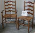 L  JG Stickley Furniture Queen Anne Style Cherry Dining Table and Set of Six Ladderback Chairs