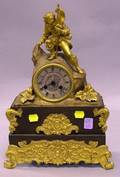 Charlet Giltmetal Figural Mantel Clock