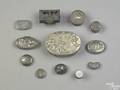 Thirteen silver and German silver snuff and dresser boxes late 18th19th c