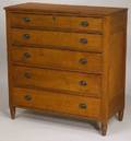 Late Federal Cherry FiveDrawer Bureau