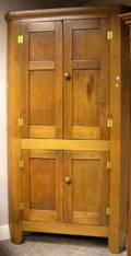 Southern Walnut FourDoor Corner Cupboard