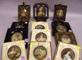 Twelve Assorted Framed Miniature Portraits