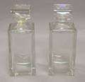 Pair of Baccaratstyle Colorless Crystal Decanters