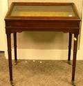 George III Style Mahogany Grained Glasstop Vitrine Table