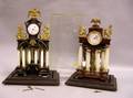 Two Continental Portico Mantel Clocks