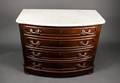 Victorian Marble Top Walnut Chest of Drawers