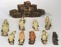 Chinese Carved Soapstone Figural Group