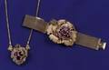 Victorian 14kt Gold Amethyst and Seed Pearl Demiparure