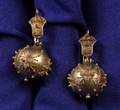 Etruscan Revival 14kt Gold Earpendants