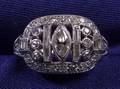 Art Deco Platinum and Diamond Ring