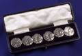 Set of Art Nouveau Sterling Silver Buttons