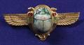 Art Nouveau 14kt Gold and Enamel Scarab Pin