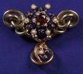 Antique 14kt Gold Gemset and Enamel Brooch